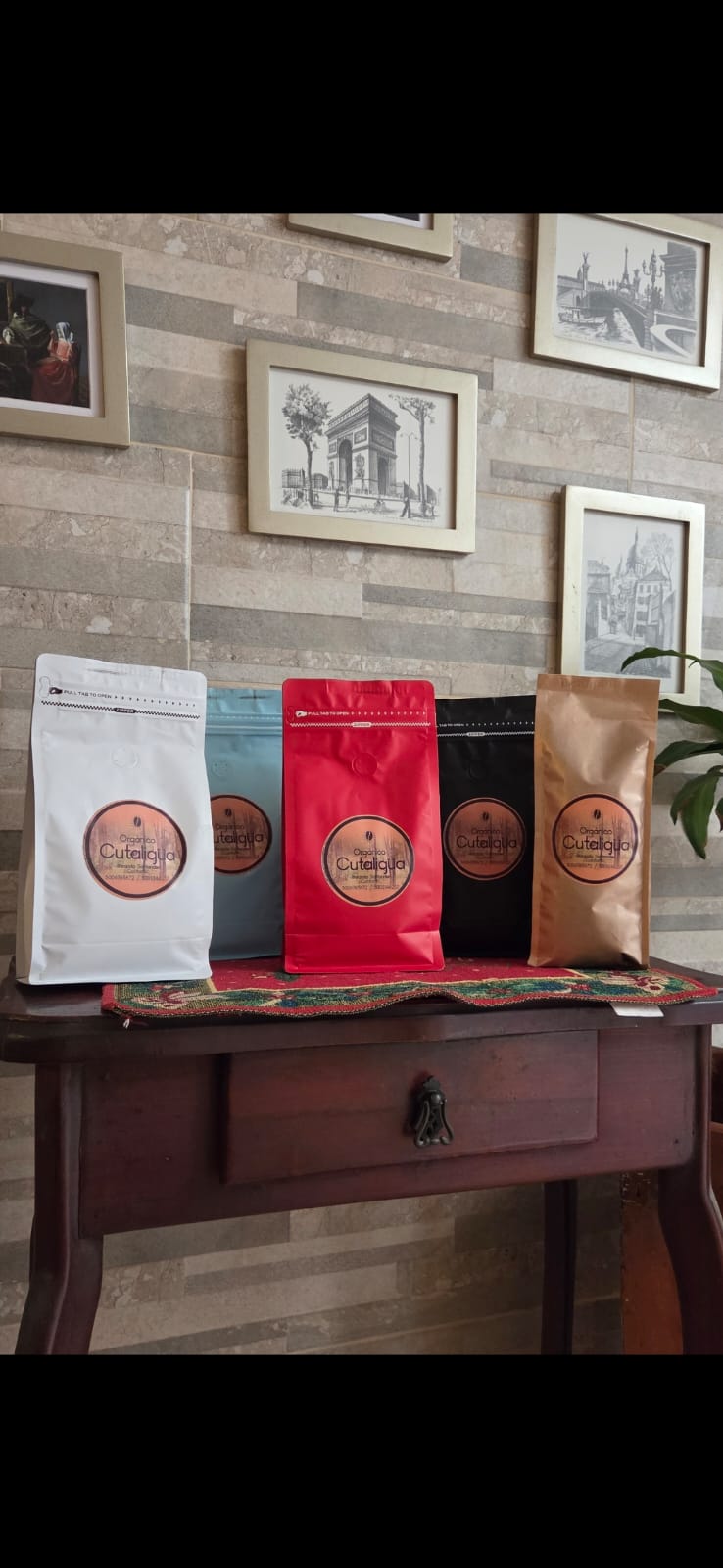 Presentaciones de Café Orgánico Cutaligua